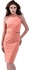 فستان قصير للنساء, برتقالي, عملي كاجوال, 40 EU
