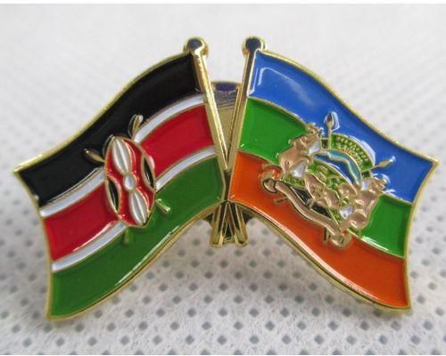 Fashion Kenya - Laikipia Double Flag Lapel Pin
