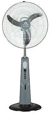 Andrakk 18 INCH 5 SPEED RECHARGEABLE FAN WITH USB AND REMOTE