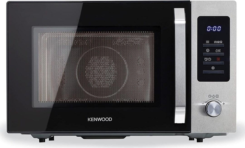 Kenwood 30L Microwave Oven with Grill, Convection, Digital Display, 5 Power Levels, Defrost Function, Stainless Steel, Auto Menu, 95 Minutes Timer, Clock Function 900W MWM31.000BK Black/Silver
