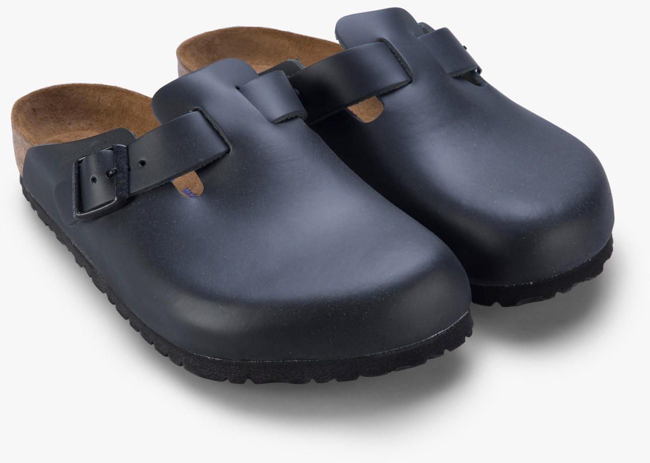Men's Boston Soft Footbed Black Clog Sandals
