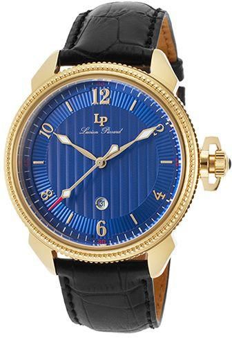 Lucien Piccard Trevi Men's Blue Dial Leather Band Watch - LP-40053-YG-03