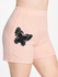 Plus Size & Curve High Rise Lace Butterfly Textured Shorts - L