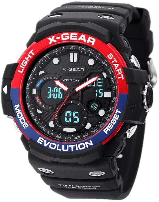 X-GEAR Limited Design Sports Watches for Men (Black)