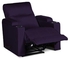 Velvet Upholstered Rocking and Rotating Cinematic Chair With Bed Mode Dark Purple 92x95x80cm