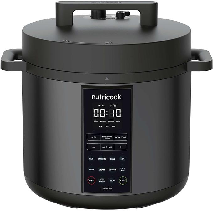 NutriCook Smart Electric Pressure Cooker Pot - 6L,14 Program, 1000 W, Black - NC-SP204K