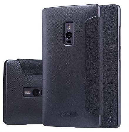 OnePlus 2 OnePlus Two Sparkle Leather Flip Case Cover -Black