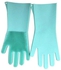Silicone Dishes Cleaning Gloves Blue