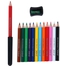 Doms Colour Pencils - 12 Short Colors + Sharpener