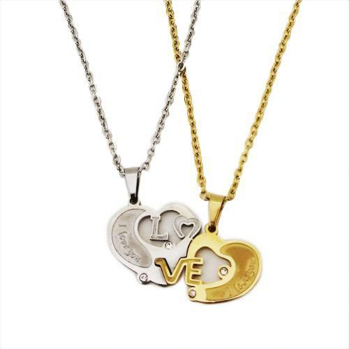 Dar Valentine's Couple Necklace Stainless Steel From Dar