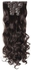 مجموعة وصلات شعر مجعدة تغطي الرأس بالكامل ومزودة بمشابك للتثبيت، من 7 قطع بني كستنائي متوسط 20بوصة