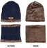 LINGDING Two-piece and knitted winter proof hat, windproof men's baseball cap, scarf key caps