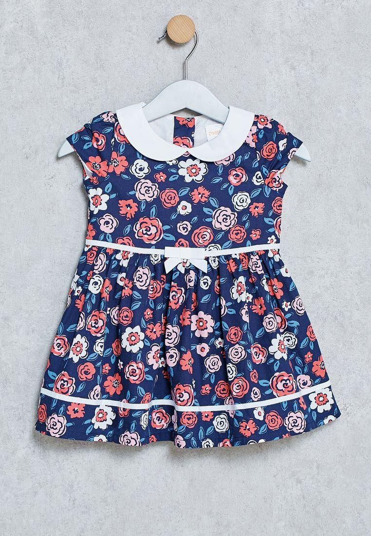 Infant Floral Poplin Dress