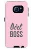 Stylizedd Samsung Galaxy S6 Premium Dual Layer Tough Case Cover Matte Finish - Girl Boss Pink