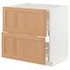 METOD / MAXIMERA خزانة قاعدة لموقد/شفاط مدمج مع درج, أبيض Enköping/بني شكل خشب الجوز, ‎80x60 سم‏ - IKEA