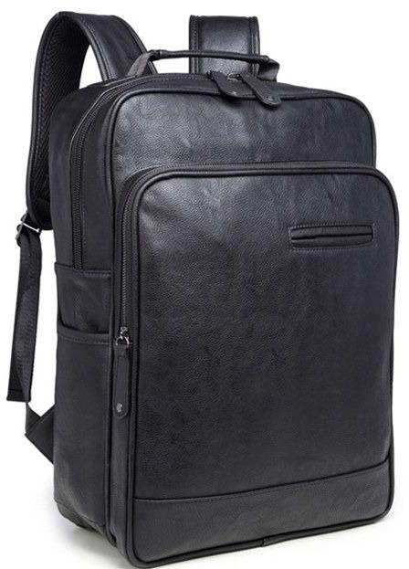 Magari Korean Fashion Large Capacity Casual Backpack (Black)