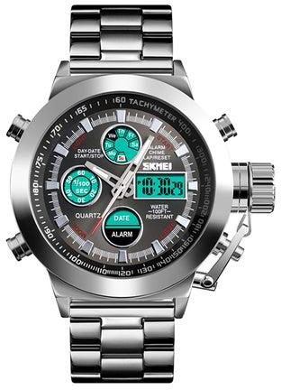 ساعة يد كوارتز كرونوغراف بسوار مصنوع من خليط معدني طراز J4177S-KM للرجال
