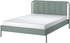 TÄLLÅSEN Upholstered bed frame with mattress - Kulsta grey-green/Åkrehamn firm 160x200 cm
