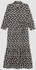 Defacto Shirt Collar Printed Poplin Midi Short Sleeve Woven Dress