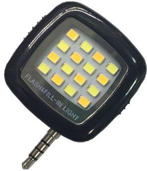 Mobile phone camera LED flash light for Better Photographing on Mobile Phones and Pads, Black