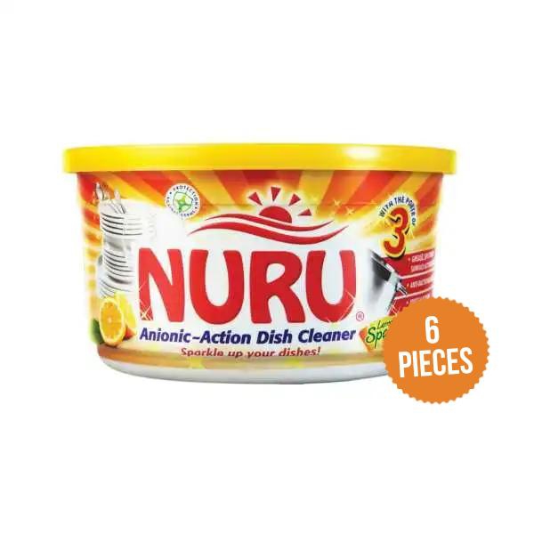 Nuru Anionic Action Lemon Sparkle Dishwashing Paste-(500G x 6Units) Wholesale 