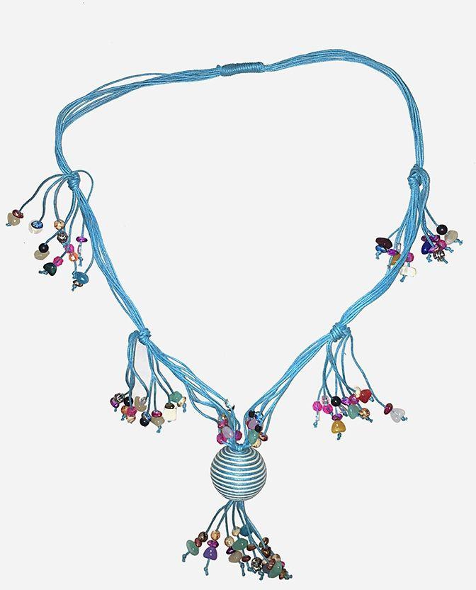 ZISKA Necklace Of Thread Blue