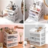 Makeup Organizer with 3 Drawers, Bathroom Vanity Countertop Storage for Cosmetic, Beauty Organizer Cosmetic Display Cases Box for Cosmetics, Brushes, Lotion, Nail Lipstick and Jewelry