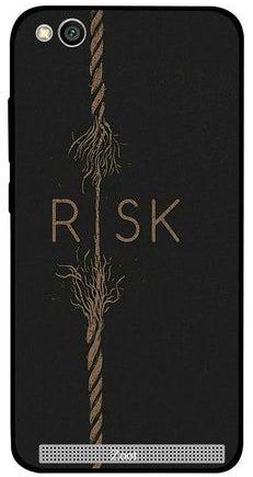 غطاء حماية واقٍ لهاتف شاومي ريدمي 5A مطبوع عليه كلمة "Risk"