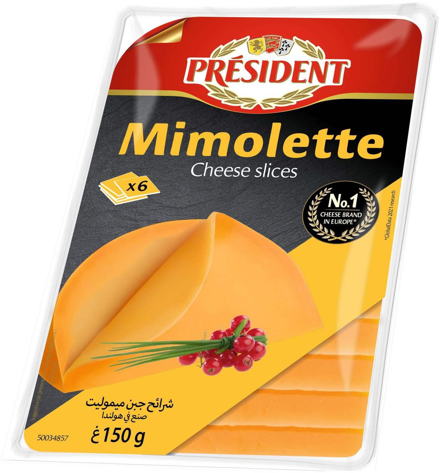 President Mimolette Cheese Slices 150g