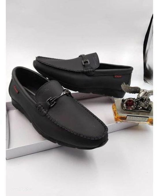 Clarks High Sole Men's Smart Loafers Shoe-Black