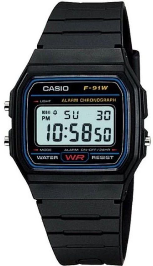 Casio Casual Watch For Men Digital Rubber - F-91W-1HDG