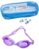 DZ-1600 Anti-Fog Swimming Goggles With Ear Plugs, Purple
