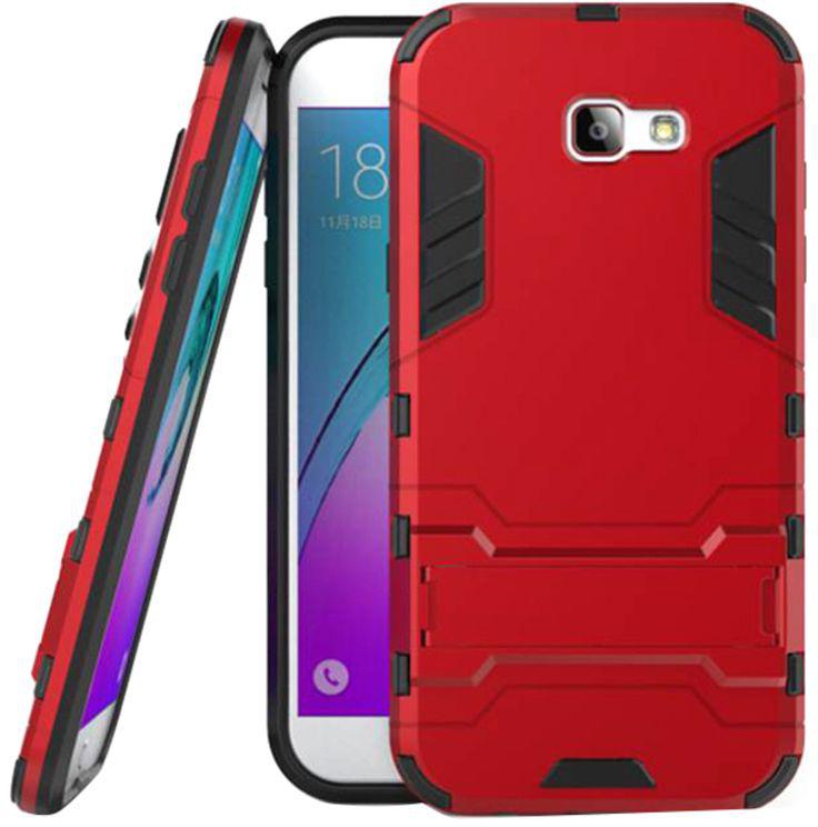 Iron Man Armor Case Cover With Stand For Samsung Galaxy A7 2017 Red