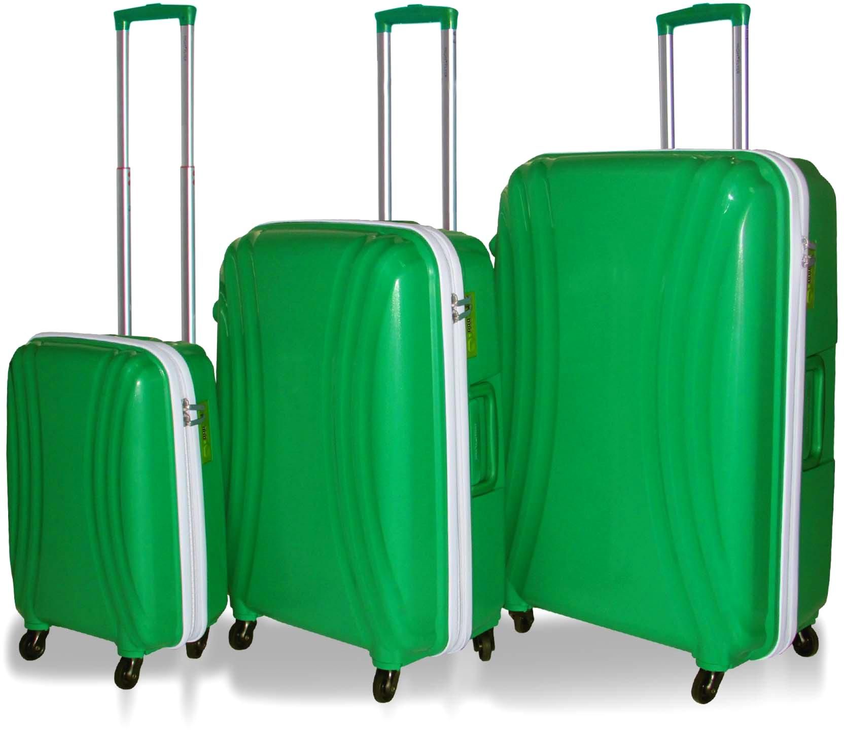 Highflyer Flag-colored 3pc Hard Trolley Luggage Set - Saudi