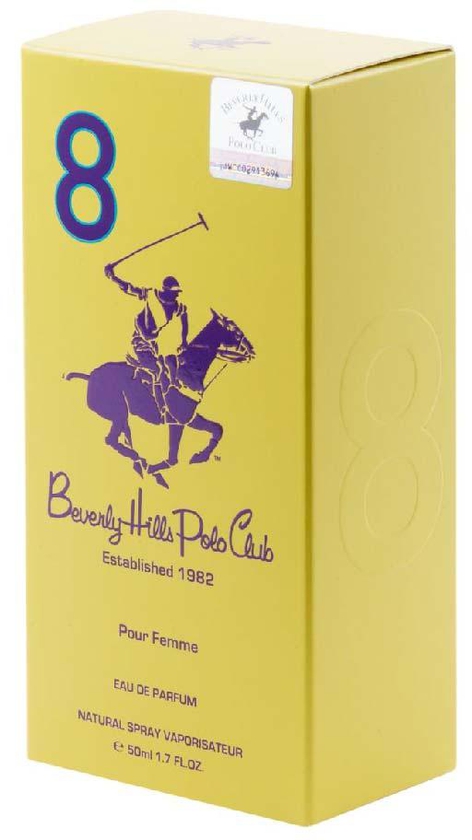 Beverly Hills Polo Club No.8 Eau De Parfum for Women - 50ml- Babystore.ae