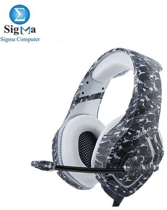 ONIKUMA K1-B Camouflage Elite stereo gaming headset for PS4 Xbox PC and Switch
