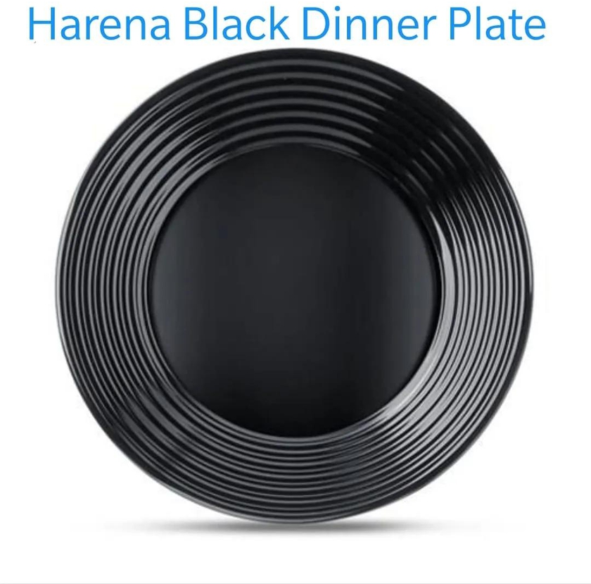 Set of 6pcs high quality Luminarc Harena Black Dinner Plate