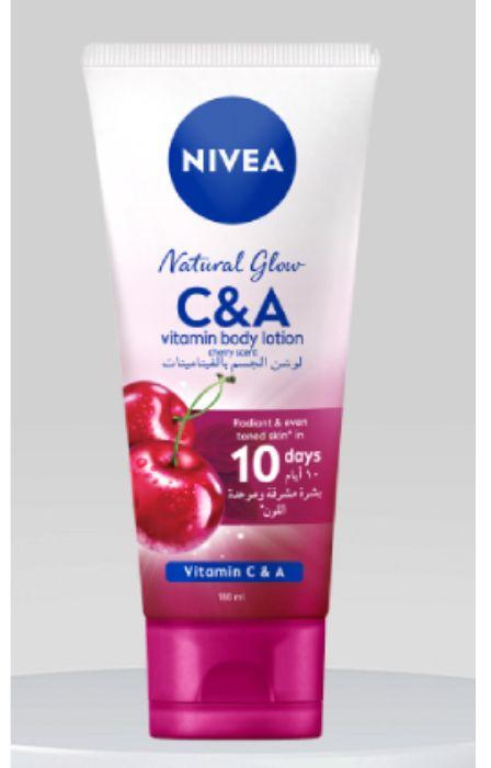 Nivea Natural Glow Vit C & A Body Lotion 180ml-Cherry