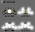 Generic HeadLight With LED Super Bright Lamp, USB Rechargeable With 7 Light Modes