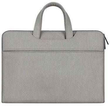 One-Shoulder Handbag For 15.6-Inch Laptop With Suitcase Belt Light Grey