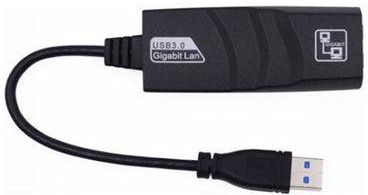 محول سلكي فائق السرعة من USB 3.0 إلى منفذ ايثرنت RJ45 لجهاز ماك بوك أسود