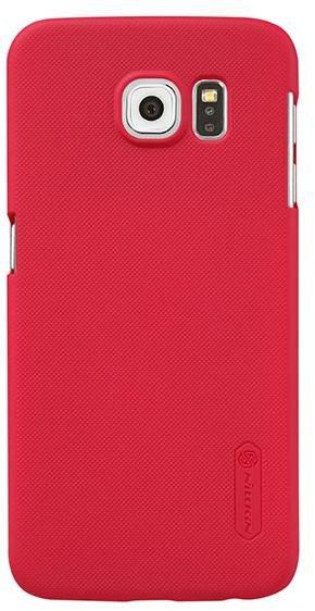 جراب خلفي فروستيد شيلد لهاتف سامسونج جلاكسي S6 من نيلكين مع لاصقة حماية للشاشة - أحمر