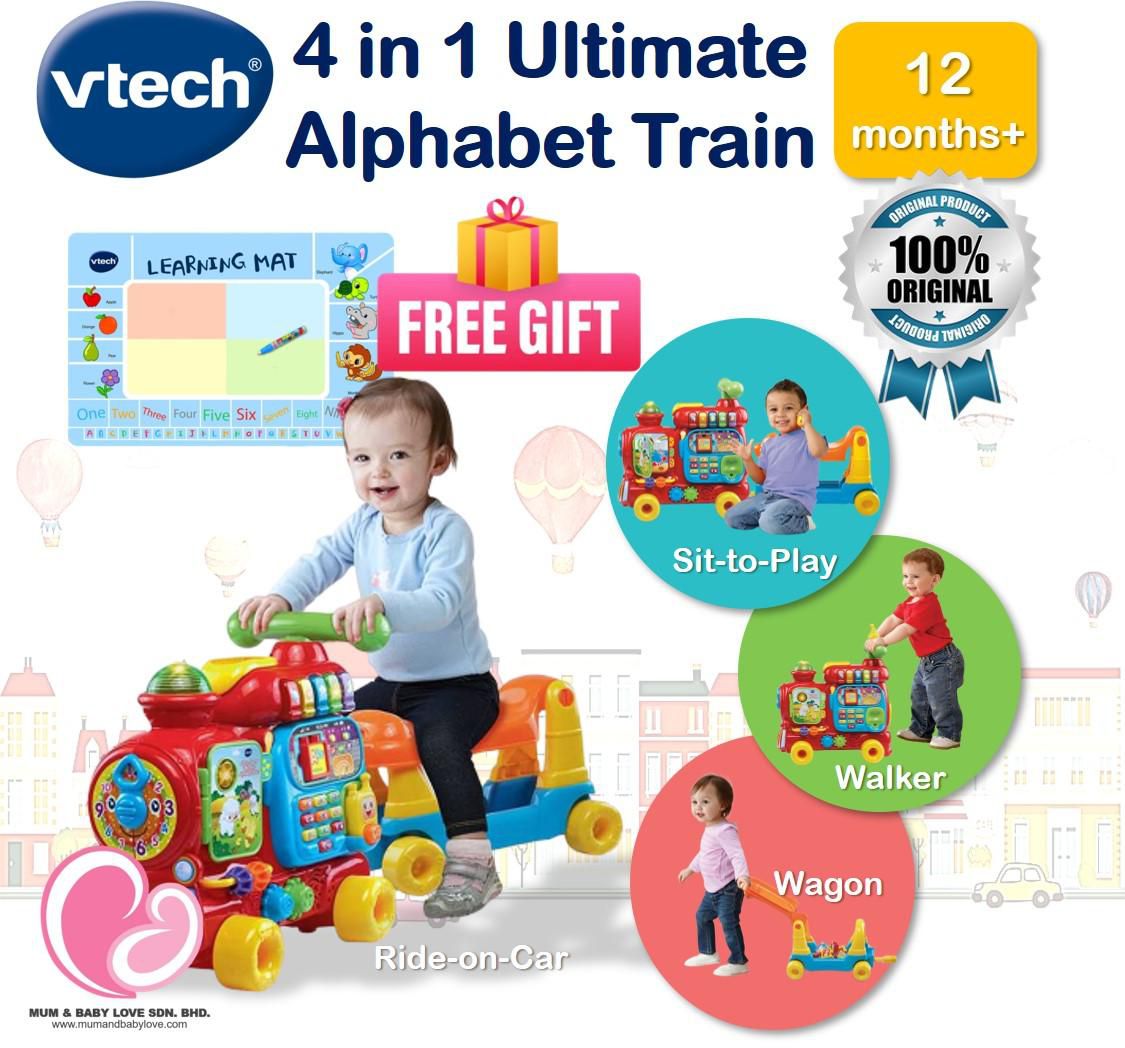 Vtech 4 in 1 Sit To Stand Ultimate Alphabet Train- Ride On Car (Red)
