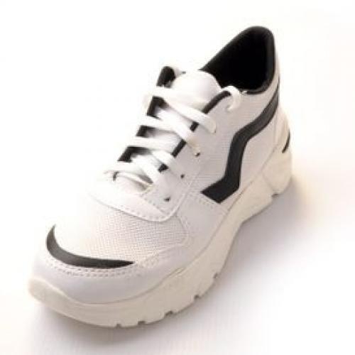 Euro Casual Lace Up Sneakers For Women - White