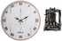 ساعة حائط خشب دائرية انالوج بعقارب من سولو B699-8 - 40 سم مع تابلوه خشب شكل حصان