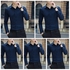 Five Pieces Corporate Long Sleeves Shirts For Men. Navy Blue