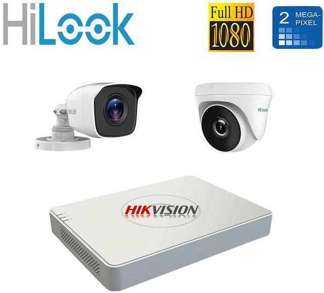 Hikvision Full Security System (1 Outdoor Camera 2MP + 1 Indoor Camera 2MP + 1080P DVR 4 Channel