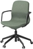 LÅNGFJÄLL Conference chair with armrests - Gunnared green-grey/black