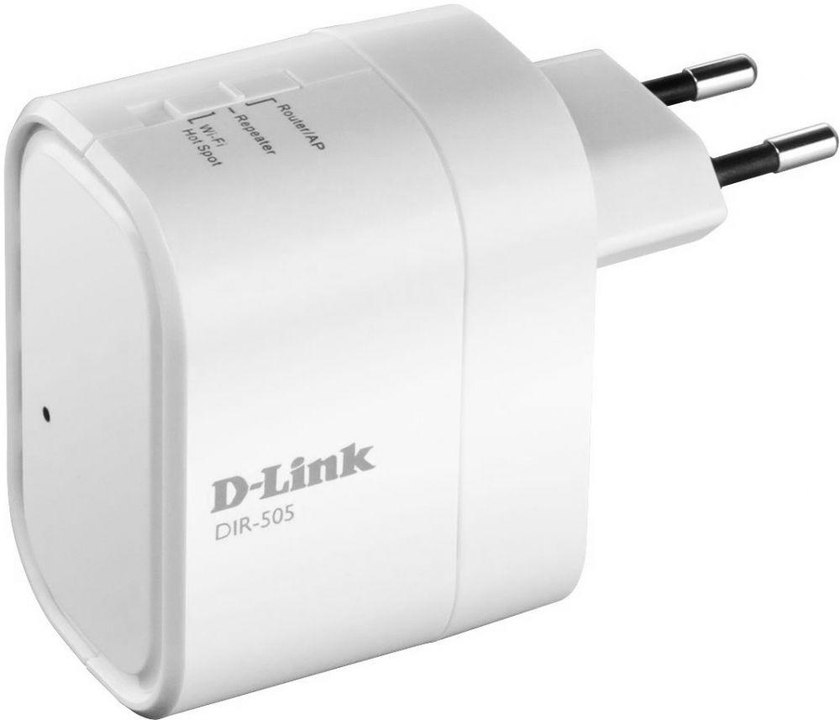 دي لينك - راوتر لاسلكي مع منفذ USB لشحن الأجهزة ومشاركة الملفات موديل ‫(DIR-505) - أبيض