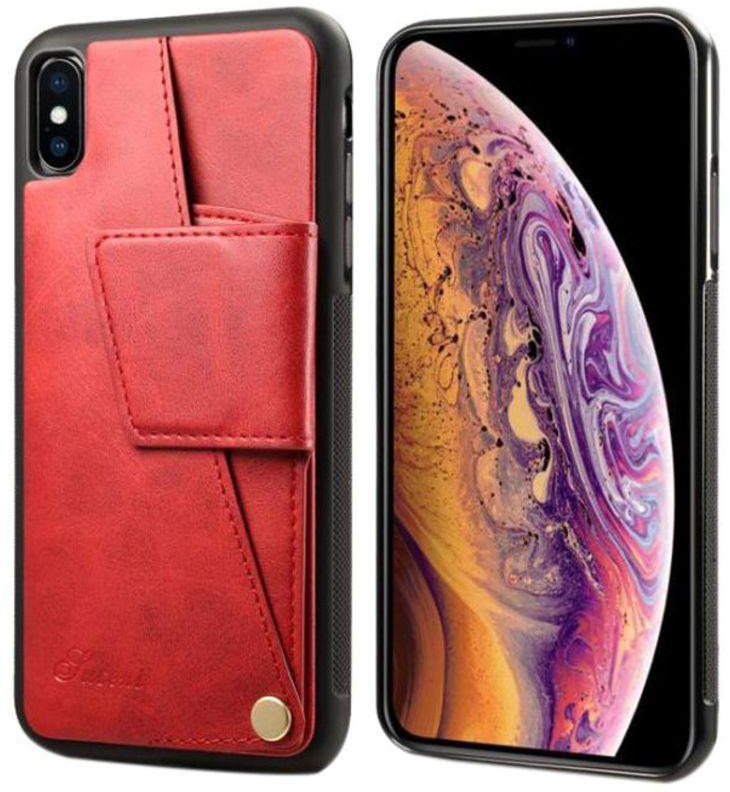 Protective Case Cover For Apple iPhone XS Max Red/Black